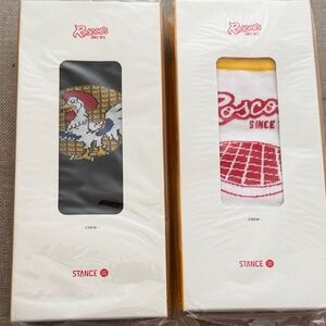Limited Edition ✨ Stance Roscoe's Crew Socks - Black, White, and Yellow